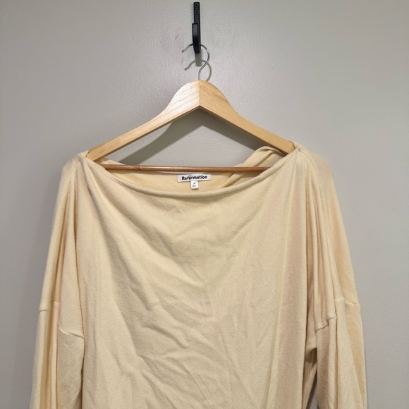 Reformation Kyan Knit Dress Butter Yellow - Picture 3 of 5